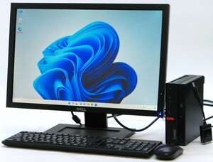 Lenovo ThinkCentre M710q 10MQ-A0CMJP ■ 22インチ 液晶セット ■ i5-6400T/4G/SSD128/省スペース/最新OS搭載/Windows 11 デスクトップ