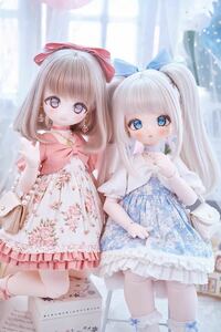 BJDドール用衣装セット MDD/kumako/MSDサイズ通用 双子 全2色 球体関節人形 doll