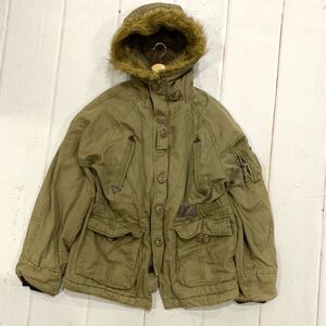 AH ▼ 人気モデル!! Abercrombie＆Fitch アバクロンビーアンドフィッチ MT.WASHINGTON JACKET ボア ジップアップ ミリタリー ジャケット L