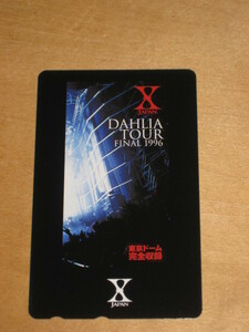 X JAPAN テレホンカード/テレカ[DAHLIA TOUR FINAL 1996]送\63～　