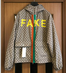 【紙タグ付、BAYMA購入】GUCCI/グッチ/FAKE NOT/フェイクノット/中綿ナイロンジャケット/GG柄/636391 ZAFKX/サイズ48