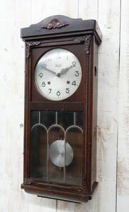 レトロコレクション　当時物 ＊Meiji Clock 明治時計＊ボンボン時計　掛け時計＊MADE IN OCCUPIED JAPAN 貴重　占領下の日本製 40～50