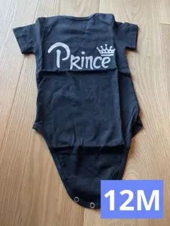 親子コーデ半袖ロンパース　黒　12M prince