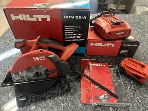 新品未使用　HILTI ヒルティ コードレス マルノコ SCM22-A 丸ノコ バッテリー 充電器 切断機