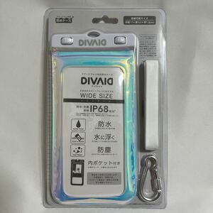 DIVAID ワイドサイズ 防水ケース スマホ用 iPhone 防水 防塵 IP68 フローティング （オーロラ）