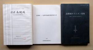 ★【発掘調査報告書】『摂津高槻城（全３冊）』　大阪府高槻市／高山右近／近世城郭／キリシタン大名／