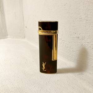 ◇【売り切り】 YVESSAINTLAURENT イヴサンローラン カサンドラ 高級ガスライター 喫煙具 喫煙グッズ レッド系×ゴールド系 着火○