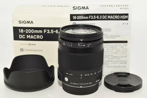 【特上品】 SIGMA 18-200mm F3.5-6.3 DC MACRO HSM | Contemporary C014 | Pentax Kマウント | APS-C/Super35　#6948