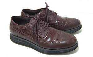 COLE HAAN コールハーン 10周年 オリジナルグランド ロングウィング オックスフォード ８1/2M クロコ 型押し レザーシューズ C36515