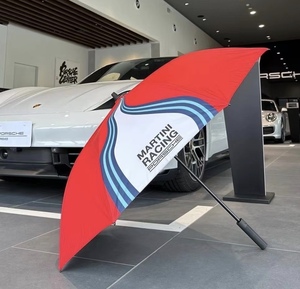 送料無料 ポルシェ ゴルフ傘 PORSCHE 長傘 直径120㎝ 自動オープン 晴雨兼用 雨傘 紫外線遮断 UVカット 収納袋付き