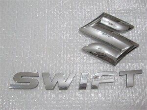 ☆希少 スズキ スイフト SWIFT Sマーク シルバーエンブレム 2点 旧車 中古2