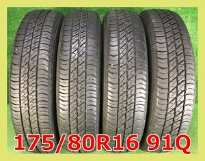 ★2016年製 175/80R16 91Q ブリヂストン DUELER H/T 684 中古 夏タイヤ 4本 16インチ★