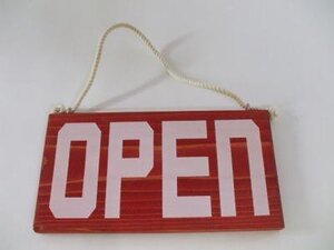 木製両面吊下標識「OPEN・CLOSED」屋外可