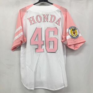 未使用 ユニフォーム #46 本田 ピンク ワッペン 福岡ソフトバンク ホークス 鷹ガールユニフォーム　 レディース M