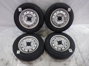 ☆バリ山☆アルト☆ 4H 100 4.00B 12インチ スズキ純正 鉄 スチールホイール タイヤ 135/80R12 YOKOHAMA BluEarth-Es ES32 4本