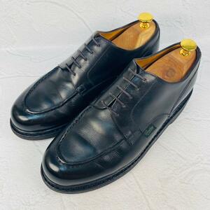 【良品】PARABOOT パラブーツ シャンボード パラテックス Uチップ 外羽根 黒 ブラック 7 25.5cm 革靴 ビジネス カジュアル ワーク