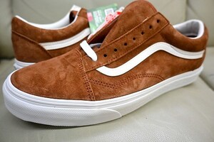 新品未使用 VANS バンズ USA企画 OLD SKOOL オールドスクール PIG SUEDE スエード 革 レザー 撥水 VN0A5JMI1RE ブラウン US12 30センチ