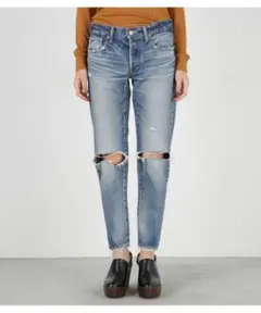 MOUSSY MV Ashton Tapered クラッシュ ダメージ24