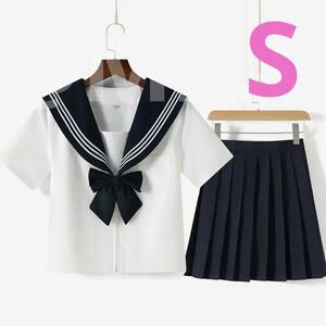 【期間限定セール中】Mサイズ　新品　半袖　制服　高校　レディース W/B