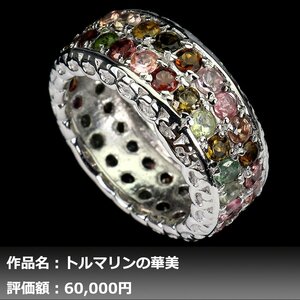 【送料無料】5.00ct 超IF級 天然パライバトルマリン K14WG仕上リング 13号｜作家モノ｜本物保証｜日宝協鑑別対応