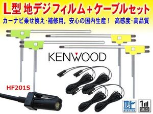 送料無料 HF201Sコード&L型フィルムセット KENWOOD ナビ買い替え 乗せ替え ケンウッド MDV-L500・MDV-737DT/HUD・MDV-535DT DG20