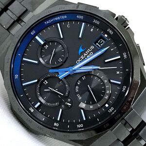 美品 CASIO カシオ OCEANUS オシアナス マンタ 腕時計 OCW-S5000B-1AJF 電波ソーラー チタン マルチバンド6 Bluetooth 箱付き 動作確認済