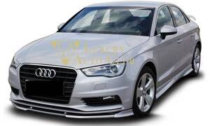 2012- 12- Audi アウディ A3 8V フロントリップスポイラー スプリッター エプロンカバートリム カナード チンスポ エアロドイツブランド