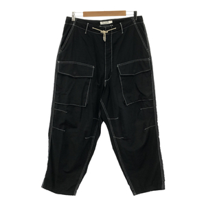 ROTOL ロトル 【men4413M】 OVER PANTS オーバーパンツ R708EM11 ボトムス BLK ブラック 黒 ポリエステル コットン 日本製 メンズ OC