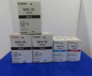 【大阪発】★値下げしました！★☆純正未使用トナー☆【CANON】　NPG-35　★ 3色（K×3・C×1・M×1）5本セット ★ （5905）