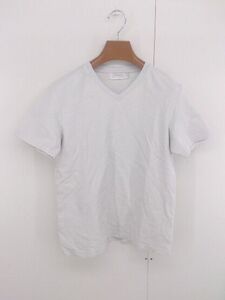 ◇ Calvin Klein PLATINUM Vネック 半袖 Tシャツ カットソー サイズM ライトグレー レディース E