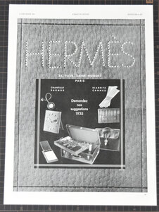 HERMES　エルメス　１９３４年　オリジナル　フランス雑誌広告　フランス