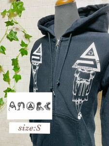 ★“ANTINOMIE PLAIN STICH PARKA” 中護シモン ANARC サイズS ブラック 黒 パーカー ジップ 完売品 希少 個性的 ダーク レア 081024-002