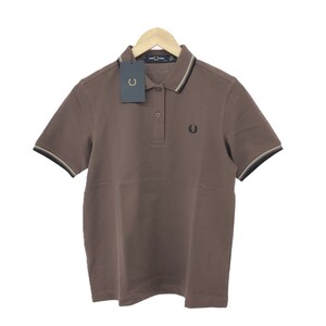 未使用品◆FRED PERRY フレッドペリー 半袖ポロシャツ サイズ:12◆G3600 ブラウン レディース ティップライン ロゴ トップス 2024SS 14