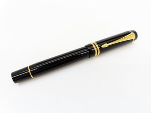 ◆超美品◆PARKER パーカー◆DUOFOLD デュオフォールド◆万年筆◆ブラック ゴールド◆ペン先 18K 750◆筆記具◆A8483