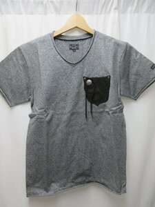 ◎極美品　ショット　schott ポケットレザー　コンチョ付き　Tシャツ　グレー　サイズS