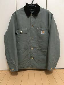 CARHARTT WIP OG Chore Coat Smoke Green Black aged canvas M カーハート チョアコート カバーオール ジャケット グリーン カーキ 緑 