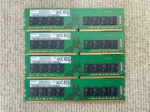 32GB 4枚セット 計128GB Samsung M378A4G43AB2 DDR4 2Rx8 PC4-3200AA-UB2-11 UDIMM デスクトップ用 メモリ [PT364]