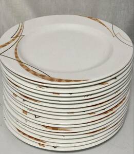 BIG SALE★★おすすめ★★ JAPAN NORITAKE USED DINERS WHITE PLATES (25cm)日本ノリタケ白プレート25cm ★★★18枚セット★★★中古です