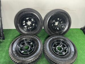 1円スタート【管理番号 244-51】 ランクル60系 16×6J インセット0 PCD139.7-6H 235/80R16 ダンロップ スタッドレス 