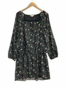 HusHusH ハッシュアッシュ 総柄 チュニック ワンピース size3/ブラック ◇■ ☆ djc0 レディース