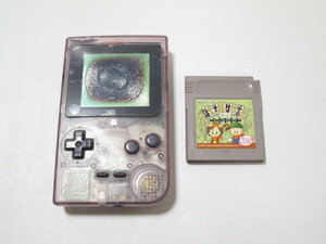 [my2 BY9069] Nintendo ゲームボーイ ポケット GAMEBOY Pocket MGB-001 + ソフト ( 牧場物語 GB )ジャンク