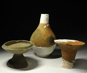 緑屋h■ 時代物　弥生土器　須恵器　3点　発掘 土器 古陶磁　i9/4-6549/24-4#100