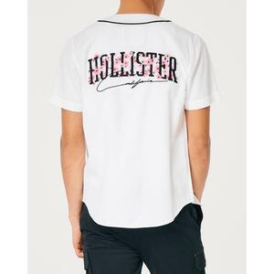 新品★正規品★ⅩⅩLサイズ！★ホリスターHOLLISTER★ リラックス チェリーブロッサム ロゴ グラフィック ベースボール シャツ 