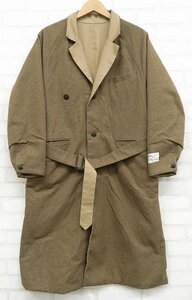 2J7845■SUNSEA 16A39 Gun-Club Check Chinos Reversible Coat サンシー リバーシブルコート