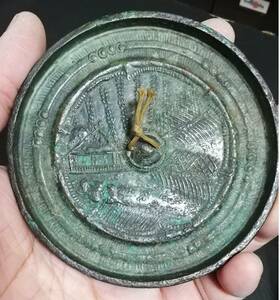 中国唐代 同時代 高麗銅鏡 青銅製 古鏡 鏡 発掘品 出土品 骨董 アンティーク 金属工芸 古美術 置物