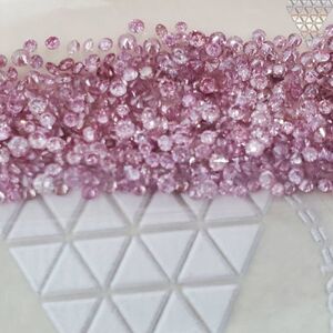 10 ピース 0.01 ct 合計 約 0.10 ct Intense Purplish Pink ±SI1 天然 ピンク ダイヤモンド メレ 量り売り 品