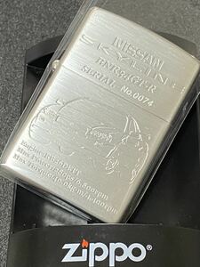 zippo スカイライン GT-R 限定品 両面加工 2002年製 NISSAN SKYLINE BNR 34 シリアルナンバー 希少2桁 NO.0074