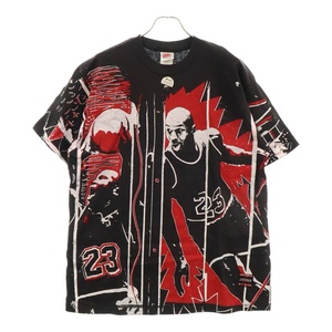 NIKE ナイキ 90S VINTAGE AIR JORDAN AOP ヴィンテージ マイケルジョーダン プリント半袖Tシャツ ブラック