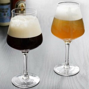 2個セット ベルギービール専用 おしゃれ 洗練デザイン ビールグラス ビアグラス ペア ステム ワイン ブランデー プレゼント