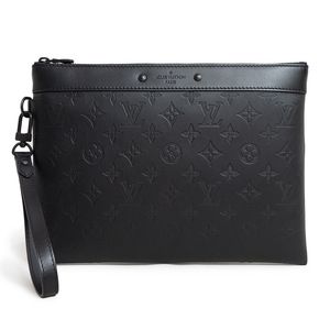 （新品・未使用品）ルイ ヴィトン LOUIS VUITTON ポシェット トゥ ゴー クラッチバッグ モノグラムシャドウ レザー ブラック 黒 M81570